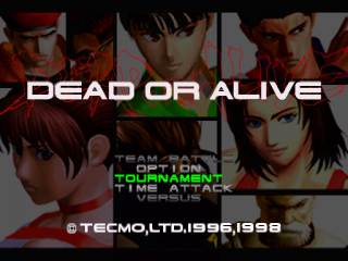 Dead or Alive title screen for Playstation